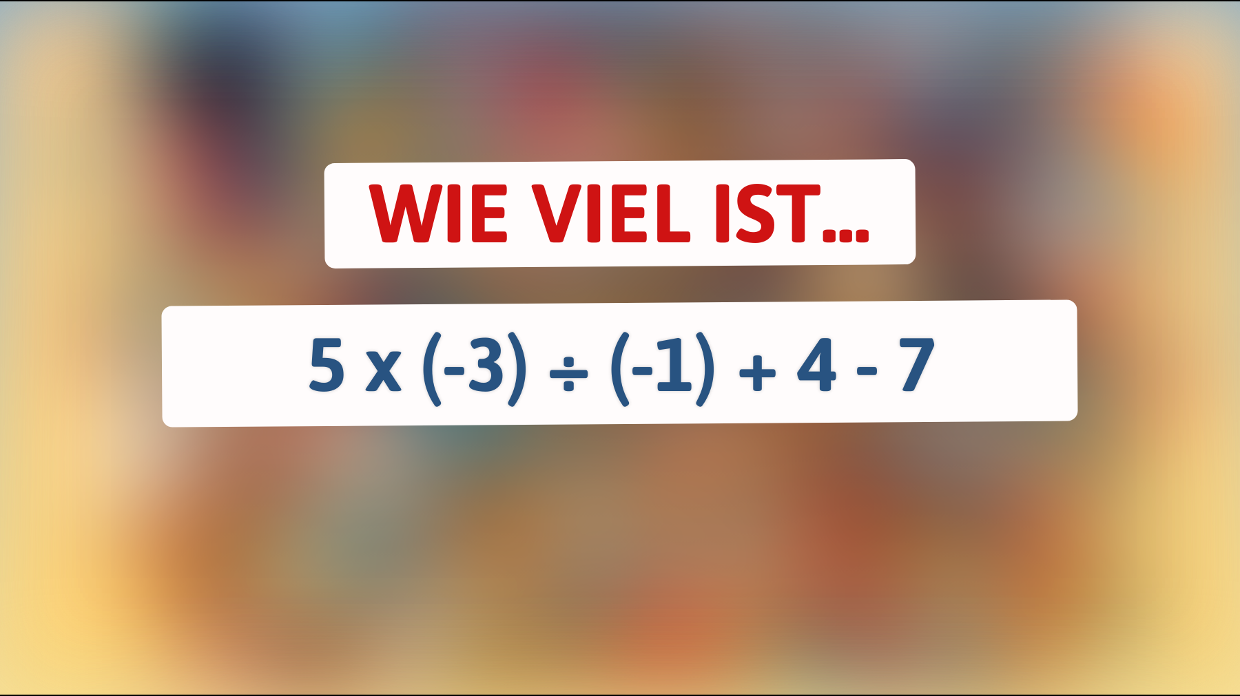 Nur 1 % können es lösen: Was ist das Ergebnis dieser kniffligen Gleichung?"